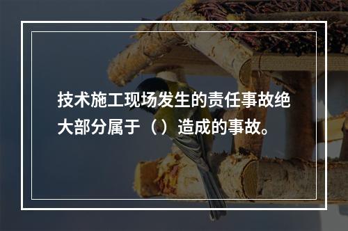 技术施工现场发生的责任事故绝大部分属于（ ）造成的事故。