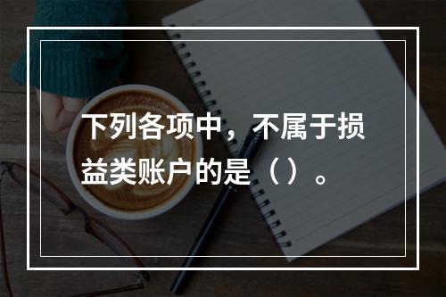 下列各项中，不属于损益类账户的是（ ）。