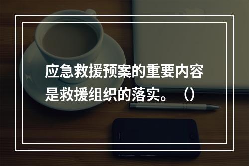 应急救援预案的重要内容是救援组织的落实。（）