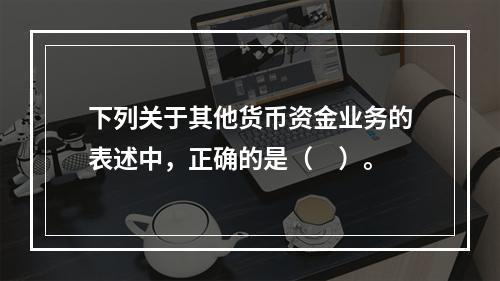 下列关于其他货币资金业务的表述中，正确的是（　）。