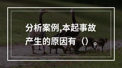 分析案例,本起事故产生的原因有（）。