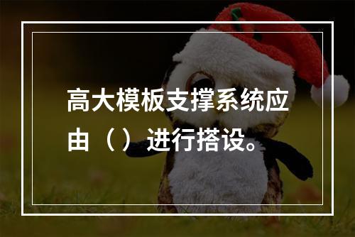 高大模板支撑系统应由（ ）进行搭设。