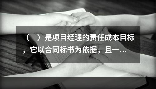 （　）是项目经理的责任成本目标，它以合同标书为依据，且一般情