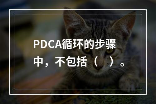 PDCA循环的步骤中，不包括（　）。