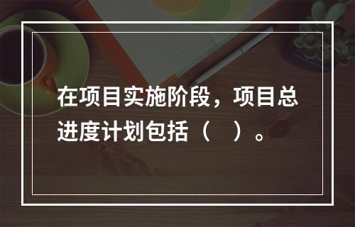 在项目实施阶段，项目总进度计划包括（　）。