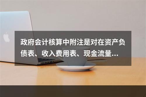 政府会计核算中附注是对在资产负债表、收入费用表、现金流量表等