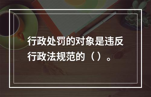 行政处罚的对象是违反行政法规范的（ ）。