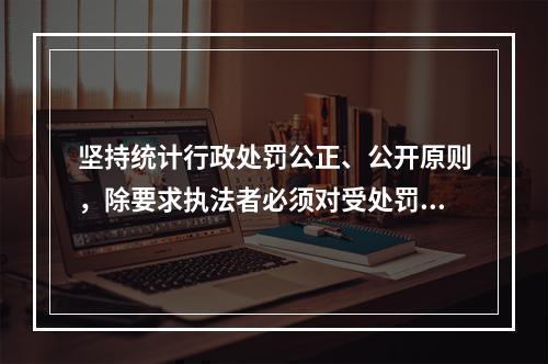 坚持统计行政处罚公正、公开原则，除要求执法者必须对受处罚者公