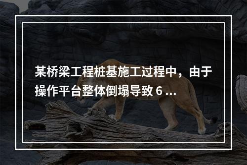 某桥梁工程桩基施工过程中，由于操作平台整体倒塌导致 6 人死
