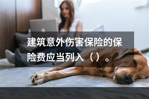 建筑意外伤害保险的保险费应当列入（ ）。