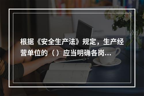 根据《安全生产法》规定，生产经营单位的（ ）应当明确各岗位的