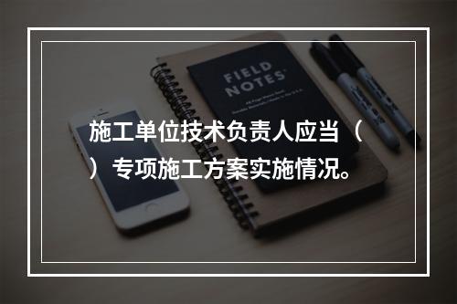 施工单位技术负责人应当（ ）专项施工方案实施情况。