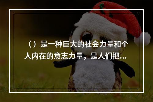 （ ）是一种巨大的社会力量和个人内在的意志力量，是人们把握现