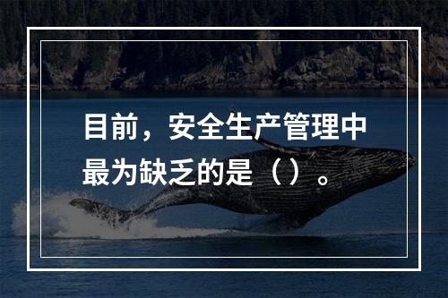 目前，安全生产管理中最为缺乏的是（ ）。