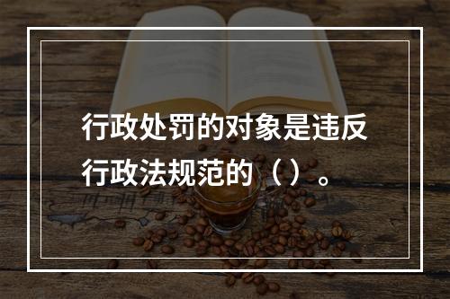 行政处罚的对象是违反行政法规范的（ ）。