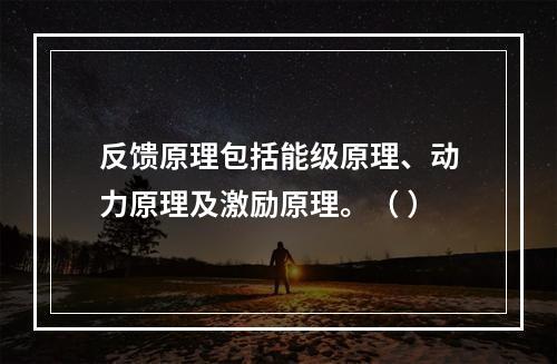 反馈原理包括能级原理、动力原理及激励原理。（ ）