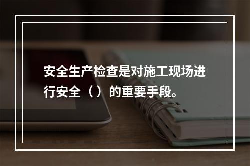 安全生产检查是对施工现场进行安全（ ）的重要手段。