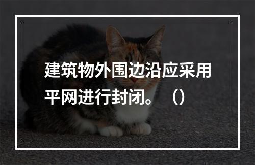 建筑物外围边沿应采用平网进行封闭。（）