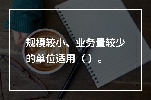 规模较小、业务量较少的单位适用（ ）。