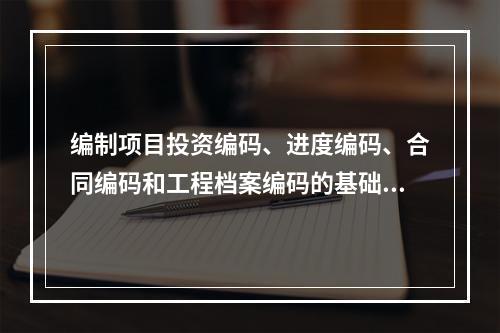 编制项目投资编码、进度编码、合同编码和工程档案编码的基础是（