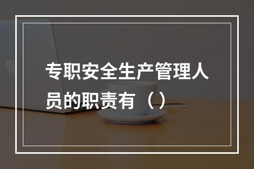 专职安全生产管理人员的职责有（ ）