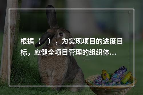 根据（　），为实现项目的进度目标，应健全项目管理的组织体系。