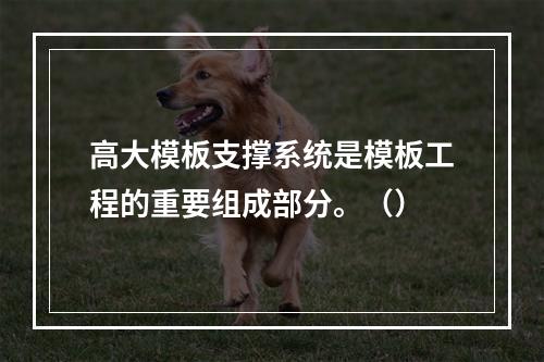 高大模板支撑系统是模板工程的重要组成部分。（）