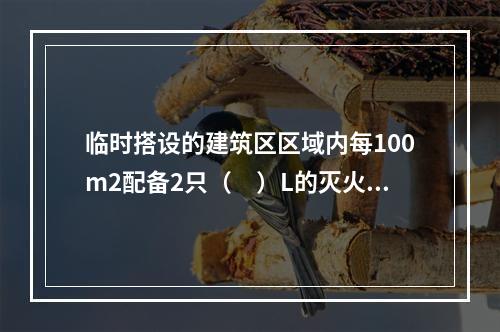 临时搭设的建筑区区域内每100m2配备2只（　）L的灭火器。