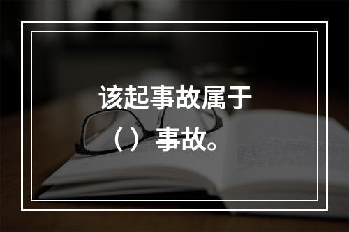 该起事故属于（ ）事故。