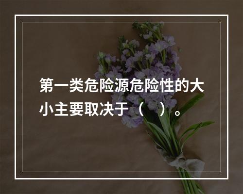 第一类危险源危险性的大小主要取决于（　）。