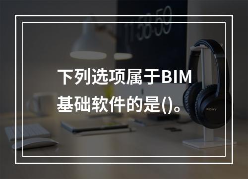 下列选项属于BIM基础软件的是()。