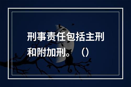 刑事责任包括主刑和附加刑。（）