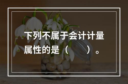 下列不属于会计计量属性的是（　　）。