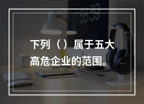 下列（ ）属于五大高危企业的范围。