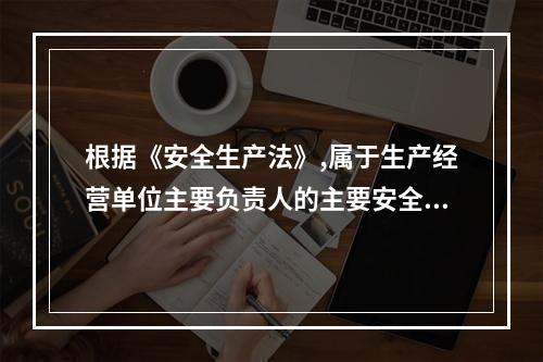 根据《安全生产法》,属于生产经营单位主要负责人的主要安全生产