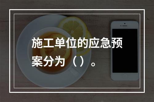 施工单位的应急预案分为（ ）。