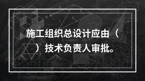 施工组织总设计应由（　）技术负责人审批。