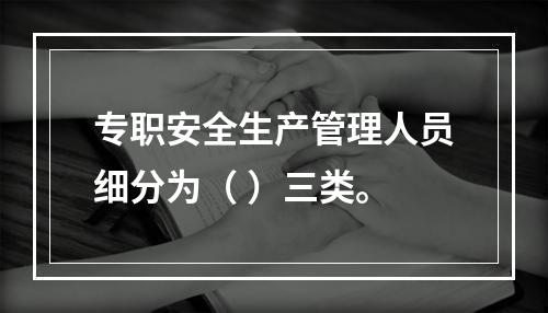 专职安全生产管理人员细分为（ ）三类。