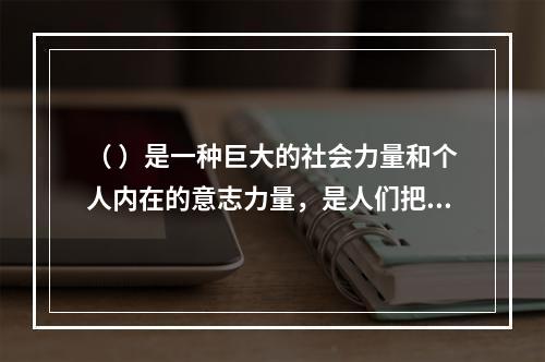 （ ）是一种巨大的社会力量和个人内在的意志力量，是人们把握现