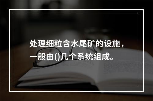 处理细粒含水尾矿的设施，一般由()几个系统组成。