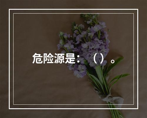 危险源是：（ ）。