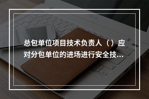 总包单位项目技术负责人（ ）应对分包单位的进场进行安全技术总