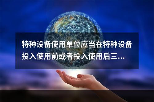 特种设备使用单位应当在特种设备投入使用前或者投入使用后三十日