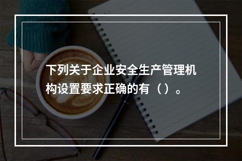 下列关于企业安全生产管理机构设置要求正确的有（ ）。