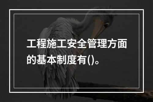 工程施工安全管理方面的基本制度有()。