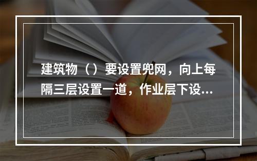 建筑物（ ）要设置兜网，向上每隔三层设置一道，作业层下设随层