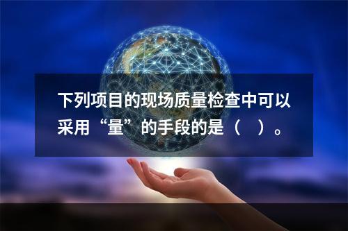 下列项目的现场质量检查中可以采用“量”的手段的是（　）。