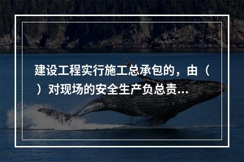 建设工程实行施工总承包的，由（ ）对现场的安全生产负总责。