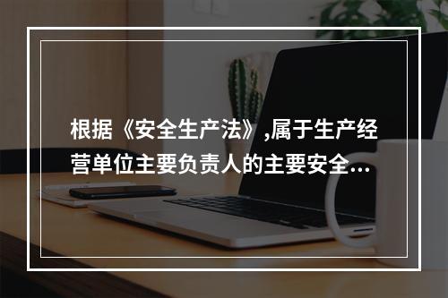 根据《安全生产法》,属于生产经营单位主要负责人的主要安全生产