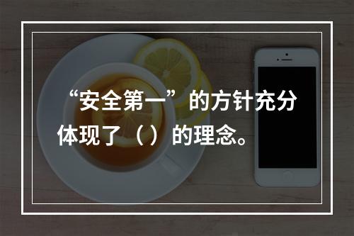 “安全第一”的方针充分体现了（ ）的理念。